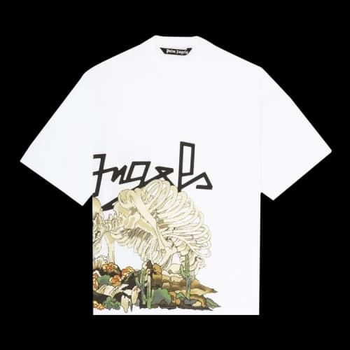 Palm Angels Desert Skull Over Tee 'White/Multicolor'