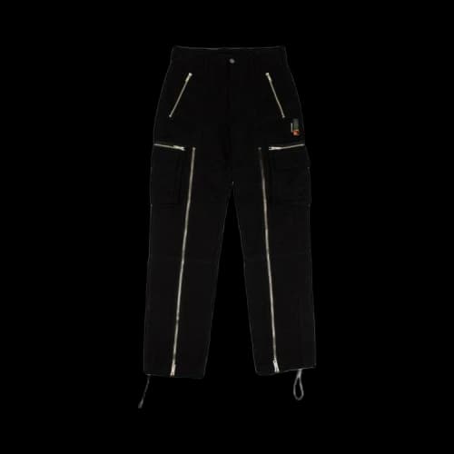Palm Angels Zip Embellished Straight Leg Pants 'Black'