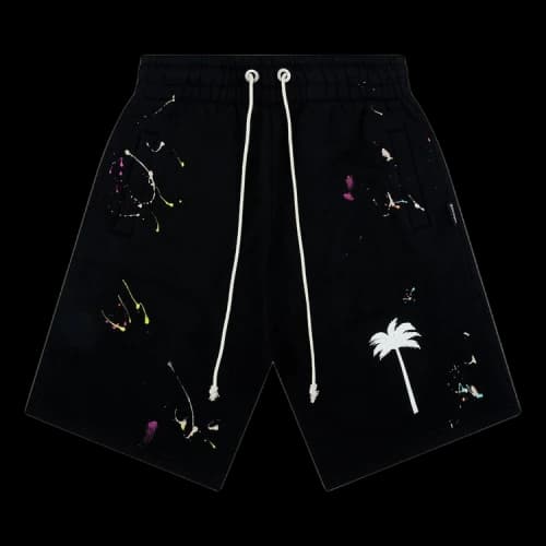 Palm Angels PxP Painted Sweatshort 'Black/White'