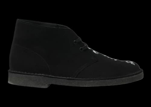 Clarks Originals Desert Boot Palm Angels Logo Black White