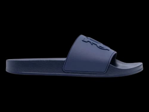 Palm Angels Monogram Pool Sliders Dark Blue