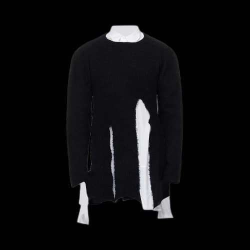 Comme des Garçons Homme Plus Worsted Wool Sweater 'Black'