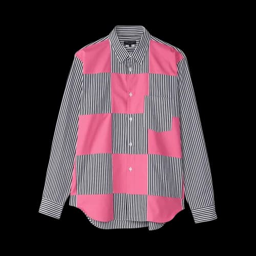 Comme des Garçons Homme Plus Shirt 'White/Black/Pink'
