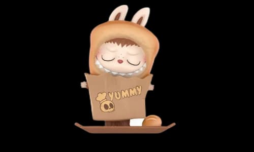 Pop Mart Labubu The Monsters Almost Hidden Series Bread Bag Figure