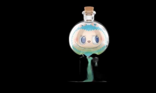 Pop Mart Labubu The Monsters Almost Hidden Series Flask Figure
