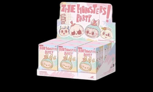 Pop Mart Labubu The Monsters Party Series Reversible Plush Doll Sealed Case (6 Blind Box)