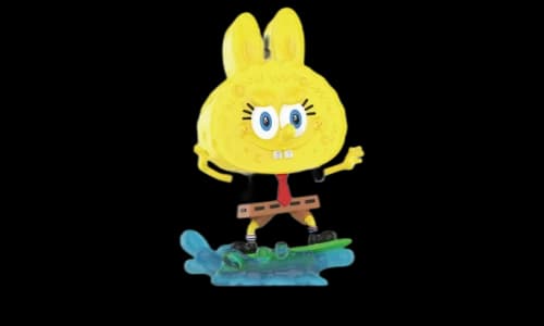 Pop Mart Labubu The Monsters Spongebob Series Surfing Figure