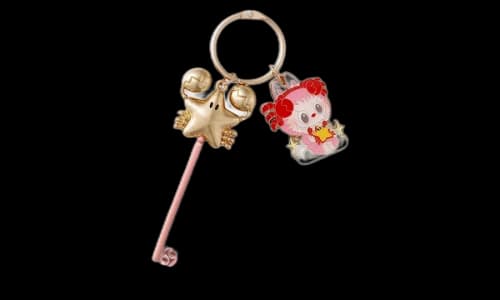 Pop Mart The Monsters Labubu Constellation Series Cancer Key Pendant