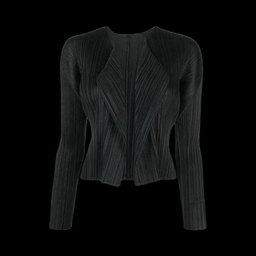 Pleats Please Issey Miyake Basic Cardigan 'Black'