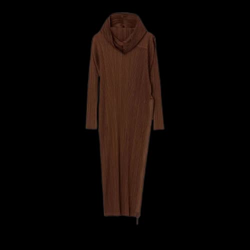 Pleats Please Issey Miyake Dress 'Dark Brown'