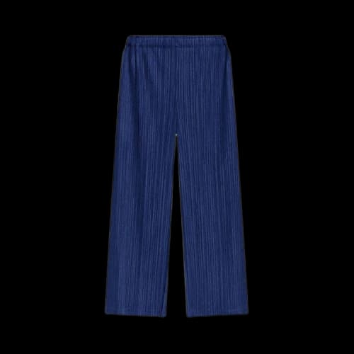 Pleats Please Issey Miyake Cropped Wide Leg Pants 'Navy'