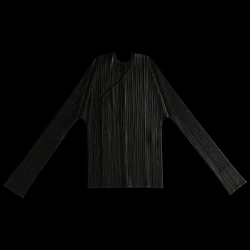 Pleats Please Issey Miyake Basics Cardigan 'Black'