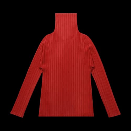 Pleats Please Issey Miyake Rib Pleats February Shirt 'Red'