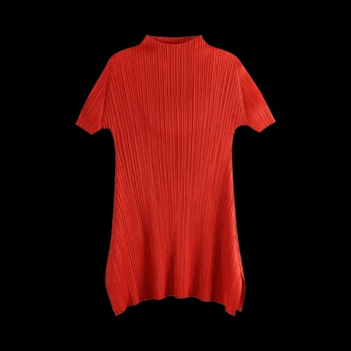 Pleats Please Issey Miyake Monthly Colors July Tunic 'Bright Red'