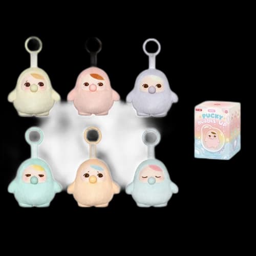 Pop Mart Pucky Beanie Bubble Up Plush Pendant Sealed Cases (6 Blind Boxes)
