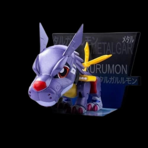 Pop Mart Digimon Fridge Magnet Sealed Case 'Metal Garurumon'