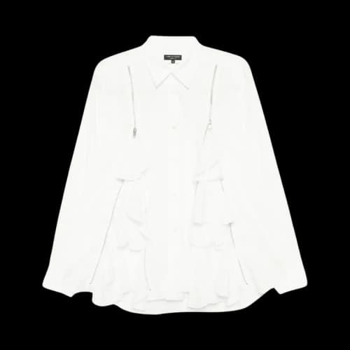 Comme des Garçons Homme Plus Long-Sleeve Ruffled Blouse 'Off White'