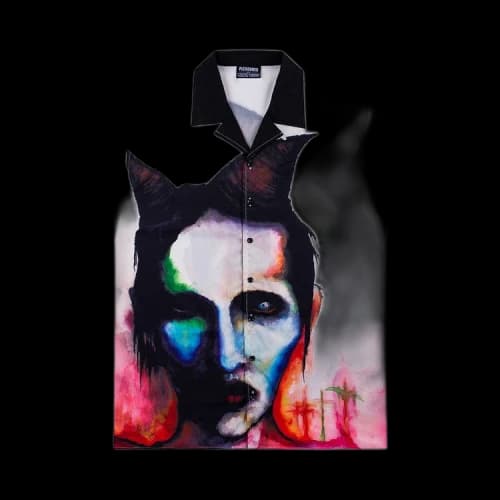 Pleasures Watercolor Camp Shirt 'White'
