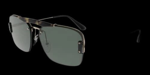 Prada Oval Sunglasses Medium Havana/Pale Gold (PR56VS 09R254 CONCEPTUAL)