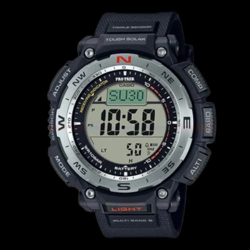 CASIO PRO TREK Series Waterproof Quartz Fashion Sports Resin Strap Watch Case 100 Meter Waterproof Black Mens