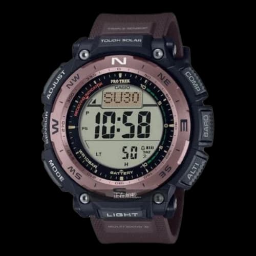 Casio Pro Trek Fashion Stylish Analog Watch 'Black Metallic Rose Gold'