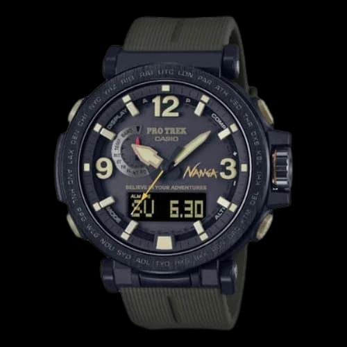 Casio Pro Trek NANGA Quartz Analog Watch 'Black Olive Green'