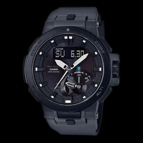 CASIO Solar Powered Sports Mens Black Analog/Digital Combo