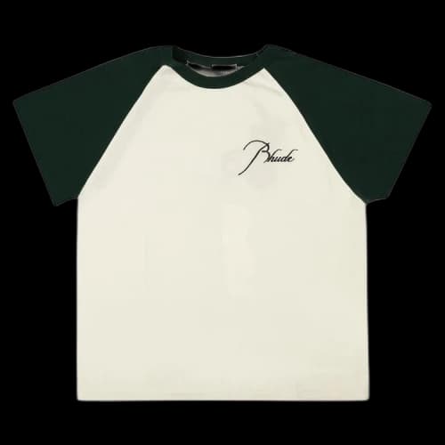 Rhude Raglan Tee 'Emerald Green/White'