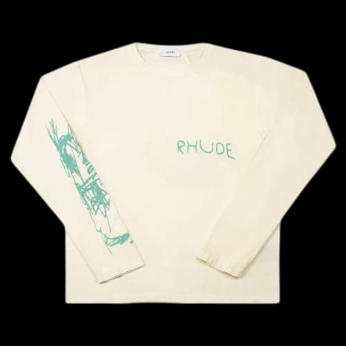 Rhude Scabbing Long-Sleeve Tee 'White'
