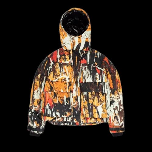 Amiri Splatter Down Puffer Jacket 'Orange'
