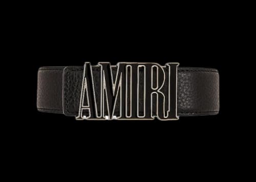 AMIRI Core Logo Buckle Belt Black/Black/Gold-tone