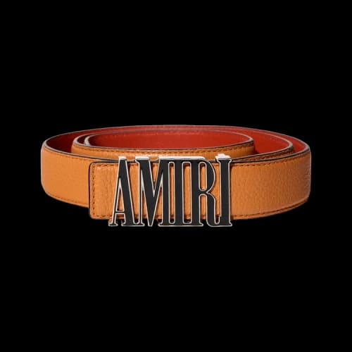 Amiri Pebbled 3cm Belt 'Orange'