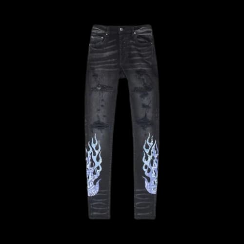 Amiri Bandana Flame Jean 'Aged Black Blue'