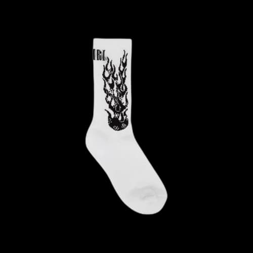 Amiri Flames Sock 'White'
