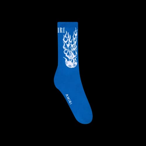 Amiri Flames Sock 'Blue'