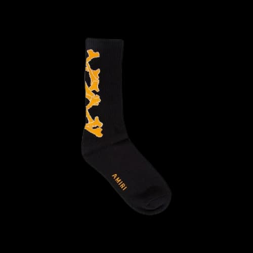 Amiri Stacked Bones Sock 'Black/Orange'