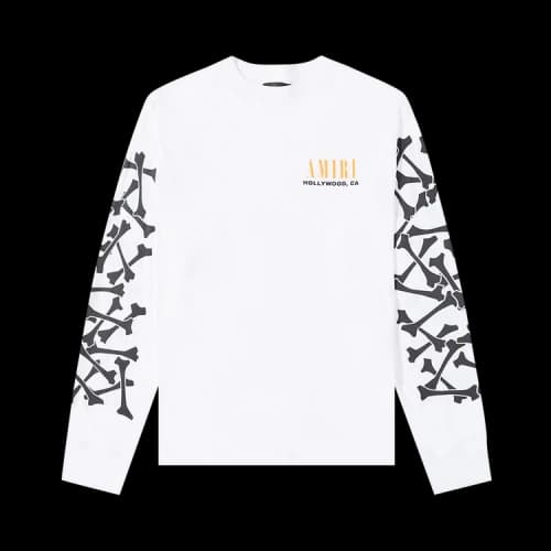 Amiri Bones Long-Sleeve Tee 'White/Black'