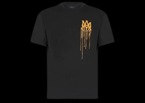 AMIRI Paint Drip AM Logo T-Shirt Black/Orange
