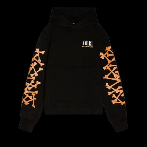Amiri Bones Hoodie 'Black/Orange'