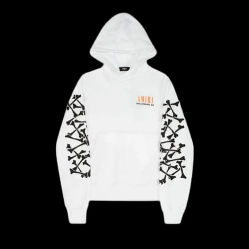 Amiri Bones Hoodie 'White/Black'
