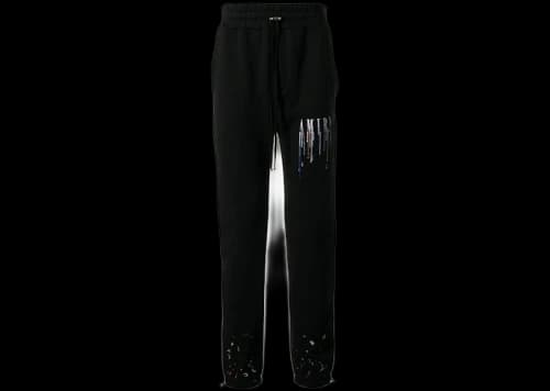 AMIRI Core Logo Paint Drip Sweatpants Black