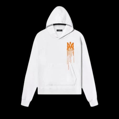 Amiri Spray Paint Hoodie 'White/Orange'