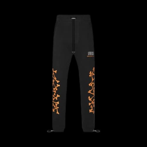 Amiri Bones Sweatpant 'Black/Orange'