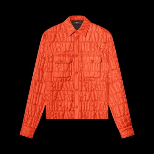 Amiri Quilted Logo Overshirt 'Orange'