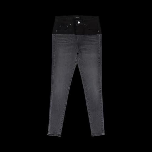 Amiri Leather Skinny Jeans 'Aged Black/Black'