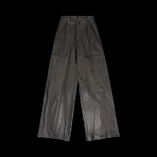 Amiri Leather Wide Leg Trouser 'Black'