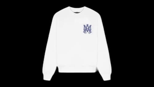 AMIRI Kids' MA Logo Crewneck White/Blue