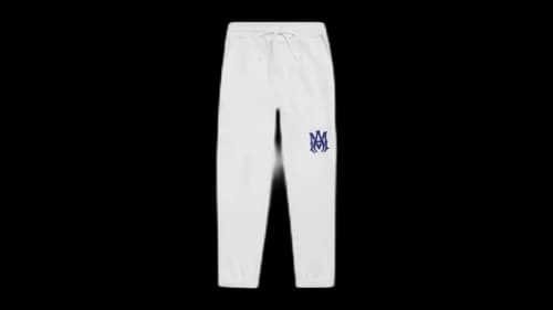AMIRI Kids' MA Logo Sweatpants White/Blue