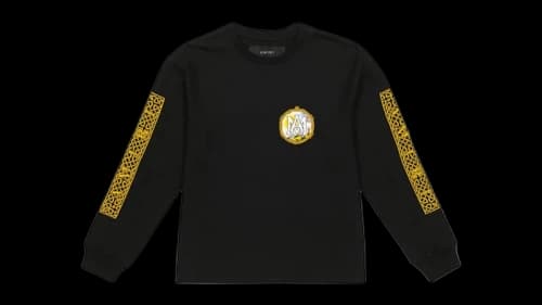 AMIRI Kids' Landscape Frame Long Sleeve Tee Black