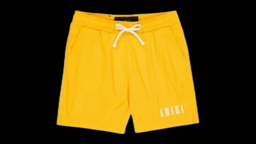 AMIRI Kids' Core Logo Swim Shorts Yellow